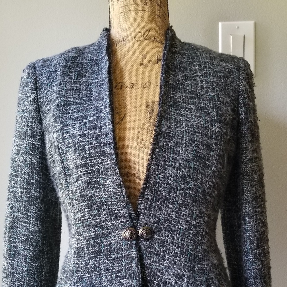 Ann Klein tweed blazer